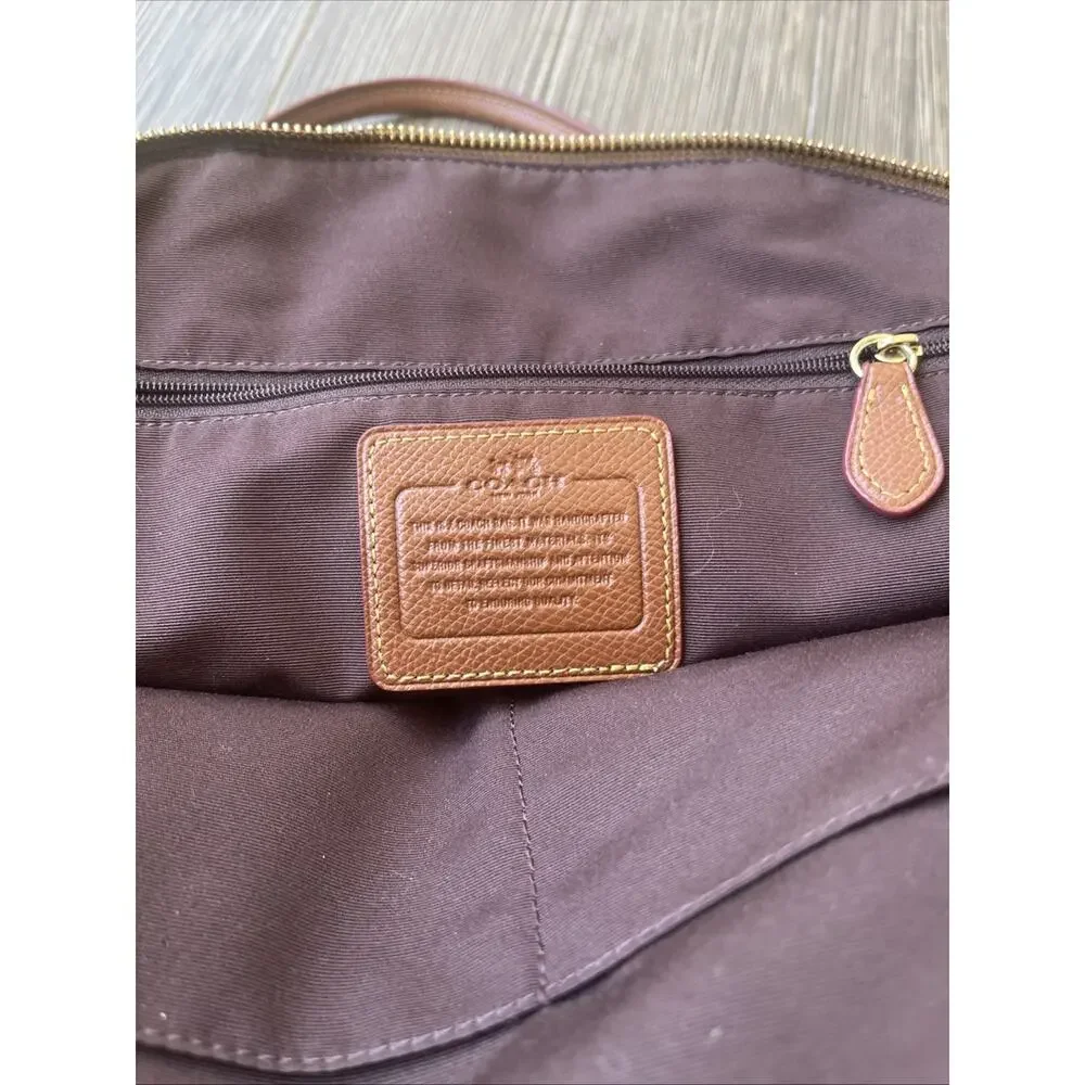 Coach Signature Sierra Satchel Leather Dome Bag Beige Brown F27584 - Picture 9 of 12